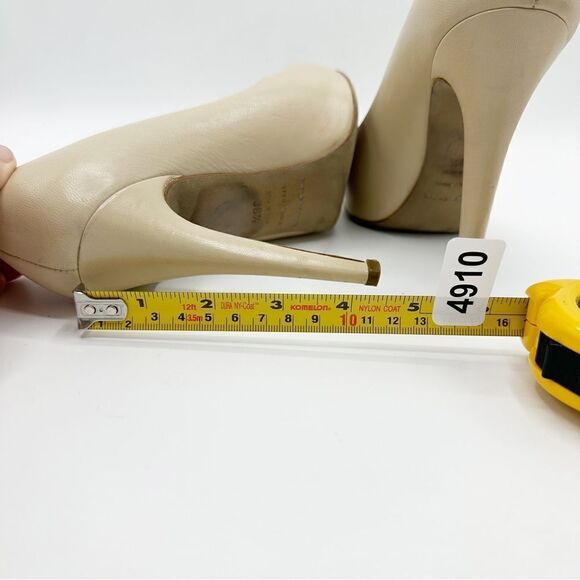 Sergio Rossi Hidden Platform Cream Leather Stiletto Pumps Sz EUR 38.5 US 8 - Picture 16 of 16
